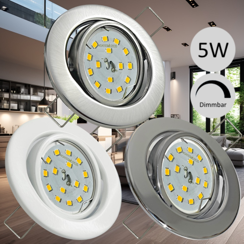 LED Einbaustrahler Alina | 230V | Flach | SMD Modul | 5W | Dimmbar