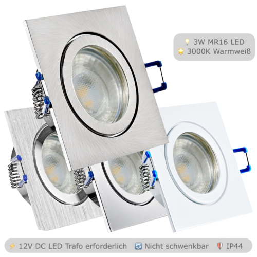 LED Bad Einbauspot Enya 3W - 12V DC, GU5.3, 3000K