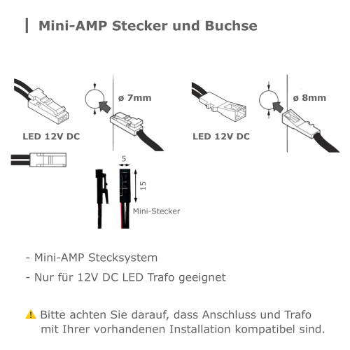 LED Möbeleuchte Emma 12V 3W warmweiß 3000K ultra flach