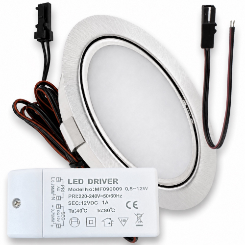 LED Möbeleuchte Emma 12V 3W warmweiß flach inkl. LED Trafo