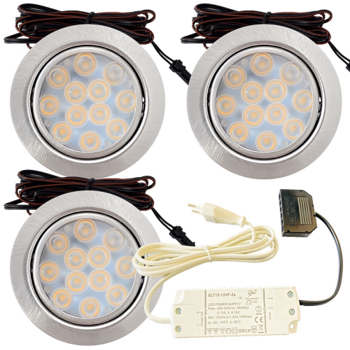 LED Möbelleuchte Luna 12V 3W – Flach & Plug & Play