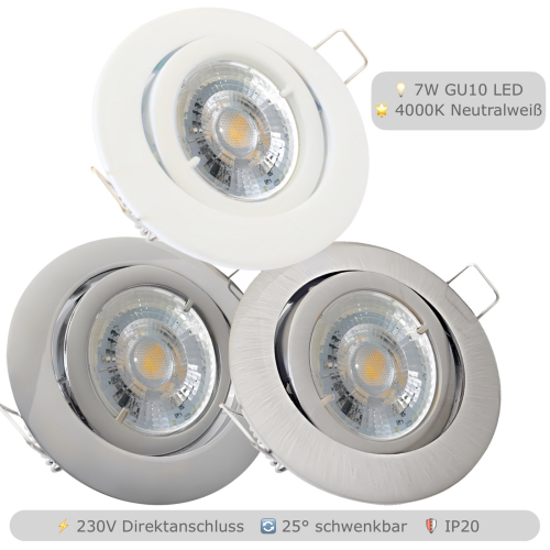 LED Spot Lana 7W GU10 | 4000K | IP20