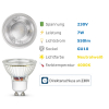 GU10 LED Strahler 7W - neutralweiß 4000K, 550lm, Halogen-Ersatz