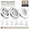 LED Einbauspot Alina 3W GU10 4000K neutralweiß schwenkbar