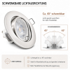 LED Einbaustrahler Alina / 3W GU10 / Warmweiß 3000K / Schwenkbar