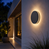 LED Wandleuchte Mila für außen 12W 3000K IP54 Anthrazit