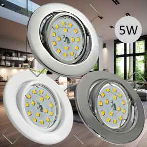 LED Einbaustrahler Alina | Flach | 230V | 5W | SMD Modul | Schwenkbar