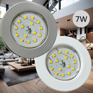 LED Einbaustrahler Lotta | Flach | 230V | 7W | SMD Modul | Starr
