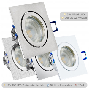 LED Bad Einbauspot Enya 3W - 12V DC, GU5.3, 3000K