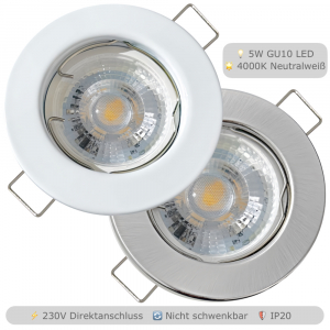 LED Spot Lotta 5W GU10 | 4000K | IP20