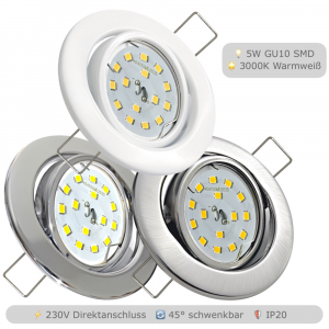 SMD Spot Alina 5W GU10 | 3000K | IP20